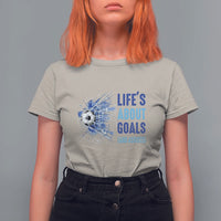 Soccer Lover T Shirt For Women Life's About Goals And Assists Coach - Wonder Print Shop