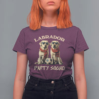 Labrador Retriever Dog T Shirt For Women Black Labrador Party Squad Love - Wonder Print Shop