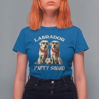 Labrador Retriever Dog T Shirt For Women Black Labrador Party Squad Love - Wonder Print Shop