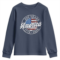 America 250 Years 1776 2026 Youth Sweatshirt 250th Anniversary USA Vintage USA Flag