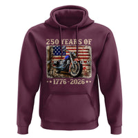 250 Years Of Freedom Motorcycle Patriotic Biker 1776 2026 Hoodie