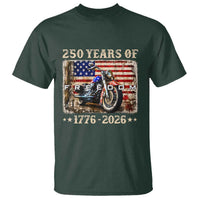 250 Years Of Freedom Motorcycle Patriotic Biker 1776 2026 T Shirt