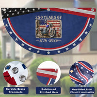 250 Years Of Freedom Motorcycle Biker 1776 2026 Patriotic Fan Flag