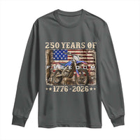 250 Years Of Freedom Dirt Bike Motocross 1776 2026 Long Sleeve Shirt