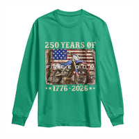 250 Years Of Freedom Dirt Bike Motocross 1776 2026 Long Sleeve Shirt