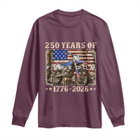 250 Years Of Freedom Dirt Bike Motocross 1776 2026 Long Sleeve Shirt