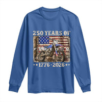 250 Years Of Freedom Dirt Bike Motocross 1776 2026 Long Sleeve Shirt
