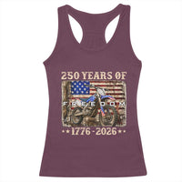 250 Years Of Freedom Dirt Bike Motocross 1776 2026 Racerback Tank Top