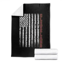 Cleveland Ohio State Pride Vintage American Flag Throw Blanket Vintage American Flag Ohio State Pride