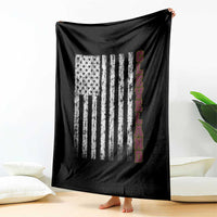 Cleveland Ohio State Pride Vintage American Flag Throw Blanket Vintage American Flag Ohio State Pride