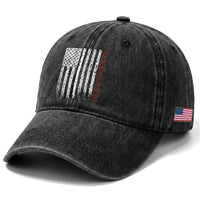 Cleveland Ohio State Pride Vintage American Flag Washed Cotton Baseball Cap Vintage American Flag Ohio State Pride