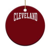 Cleveland Ohio OH City Throwback Design Vintage Ceramic Ornament