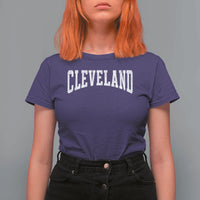 Cleveland Ohio OH City Throwback Design Vintage T Shirt For Women