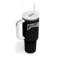 Cleveland Ohio OH City Throwback Design Vintage Tumbler With Handle