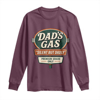Dads Gas Silent But Dadly Long Sleeve Shirt Funny Fart Dad Farting Father's Day
