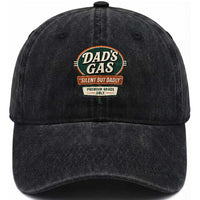 Dads Gas Silent But Dadly Washed Cotton Baseball Cap Funny Fart Dad Farting Father's Day