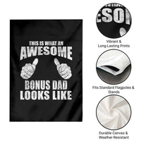 This Is What An Awesome Bonus Dad Looks Like Garden Flag Funny Step Dad Fathers Day Gifts