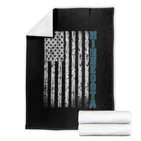 Minnesota MN State Pride Vintage American Flag Throw Blanket