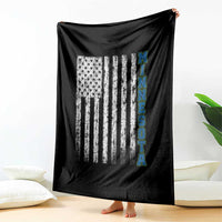 Minnesota MN State Pride Vintage American Flag Throw Blanket