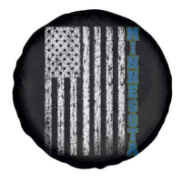 Minnesota MN State Pride Vintage American Flag Spare Tire Cover