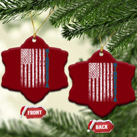 Minnesota MN State Pride Vintage American Flag Ceramic Ornament