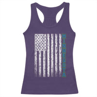Minnesota MN State Pride Vintage American Flag Racerback Tank Top