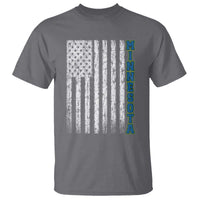 Minnesota MN State Pride Vintage American Flag T Shirt