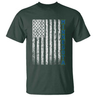 Minnesota MN State Pride Vintage American Flag T Shirt