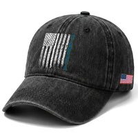 Minnesota MN State Pride Vintage American Flag Washed Cotton Baseball Cap