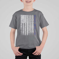 Detroit Michigan State Pride Vintage American Flag T Shirt For Kid