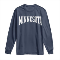 Minnesota MN State Throwback Design Vintage Long Sleeve Shirt