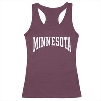 Minnesota MN State Throwback Design Vintage Racerback Tank Top