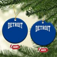 Detroit Michigan City Throwback Design Vintage Ceramic Ornament