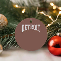 Detroit Michigan City Throwback Design Vintage Ceramic Ornament