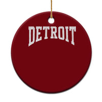 Detroit Michigan City Throwback Design Vintage Ceramic Ornament