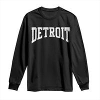 Detroit Michigan City Throwback Design Vintage Long Sleeve Shirt