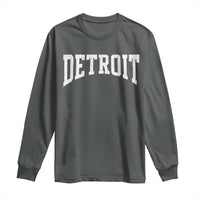 Detroit Michigan City Throwback Design Vintage Long Sleeve Shirt