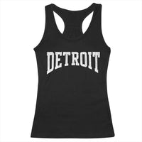 Detroit Michigan City Throwback Design Vintage Racerback Tank Top