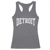 Detroit Michigan City Throwback Design Vintage Racerback Tank Top