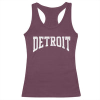 Detroit Michigan City Throwback Design Vintage Racerback Tank Top