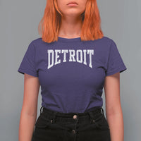 Detroit Michigan City Throwback Design Vintage T Shirt For Women