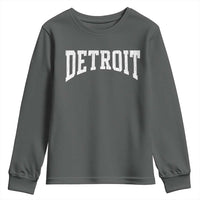 Detroit Michigan City Throwback Design Vintage Youth Sweatshirt