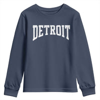 Detroit Michigan City Throwback Design Vintage Youth Sweatshirt