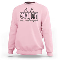 Funny Baseball Sweatshirt Game Day Vibes Ball Softball Player - Wonder Print Shop