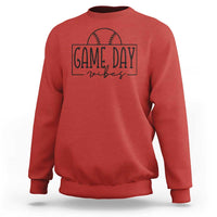 Funny Baseball Sweatshirt Game Day Vibes Ball Softball Player - Wonder Print Shop