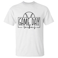 Funny Baseball T Shirt Game Day Vibes Ball Softball Player - Wonder Print Shop