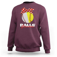 Balls Grandma Sweatshirt Baseball Softball Grandmother Sport - Wonder Print Shop