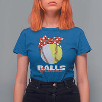 Balls Grandma T Shirt For Women Baseball Softball Grandmother Sport - Wonder Print Shop