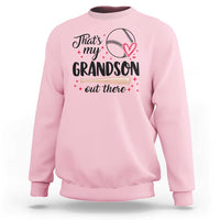 Funny Baseball Grandma Sweatshirt That's My Grandson Out There Grandfather - Wonder Print Shop