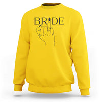 Funny Bride Sweatshirt Cute Wedding Honeymoon Finger Ring - Wonder Print Shop